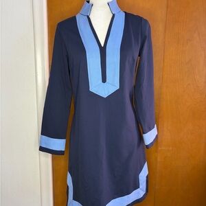 STS Sail To Sable Navy & Blue Colorblock Tunic Dress NWT Preppy Size S